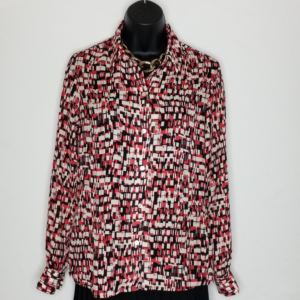 Vintage Jones Wear Button Up Blouse, 1990's, SZ 8